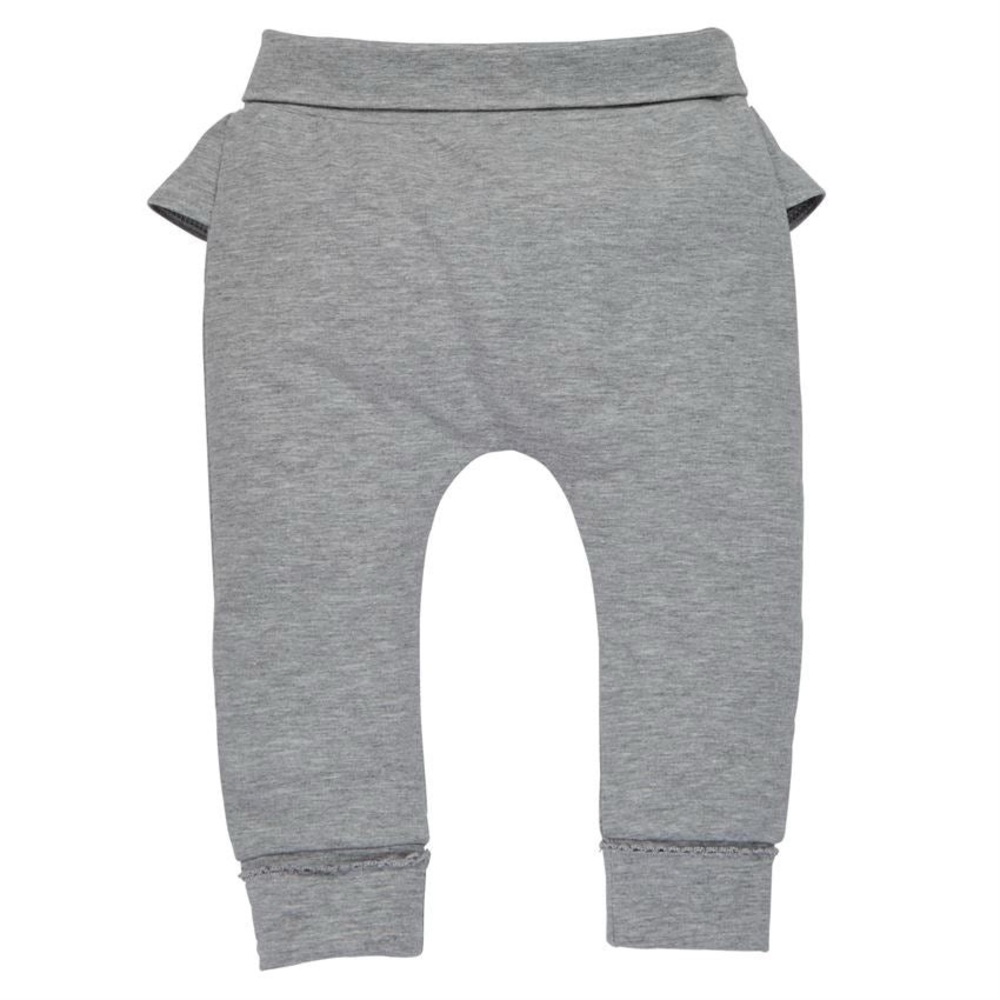 Mud Pie Soft Gray Baby Leggings With Ruffle